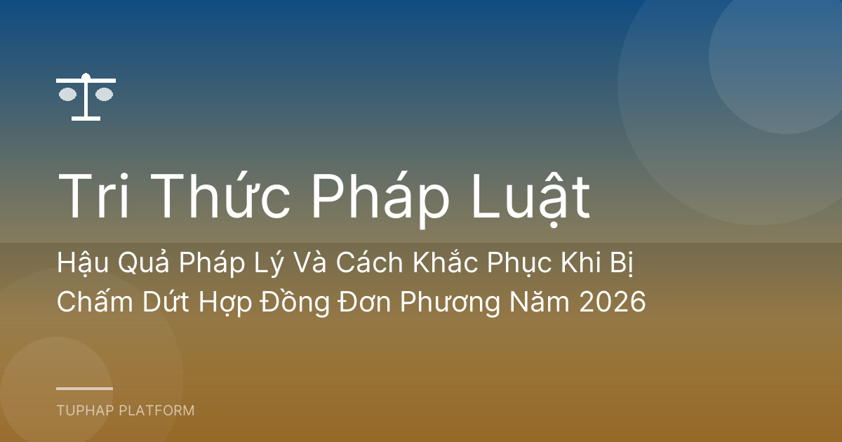 Hậu Quả Pháp Lý Và Cách Khắc Phục Khi Bị Chấm Dứt Hợp Đồng Đơn Phương Năm 2026