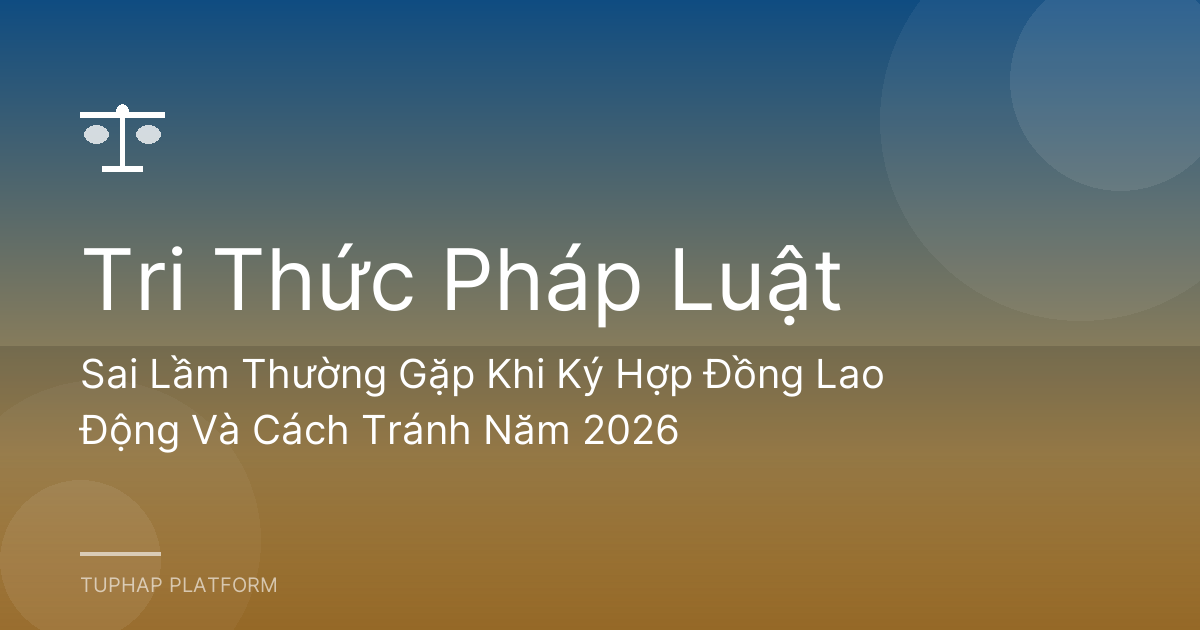 Sai Lầm Thường Gặp Khi Ký Hợp Đồng Lao Động Và Cách Tránh Năm 2026